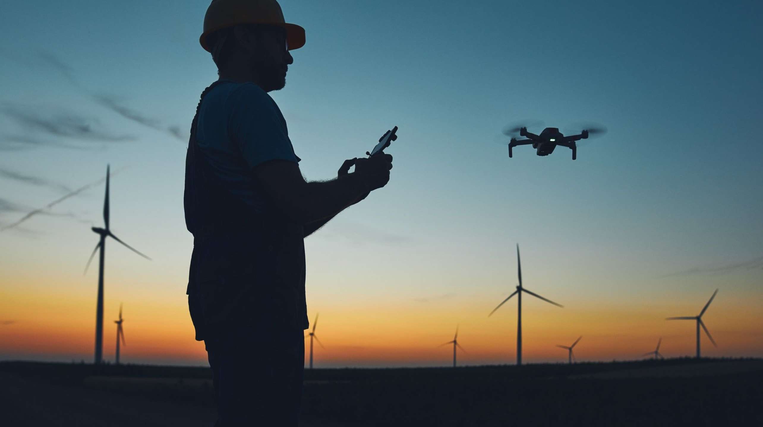 Image of an autonomous drone inspections for the renewable energy sector